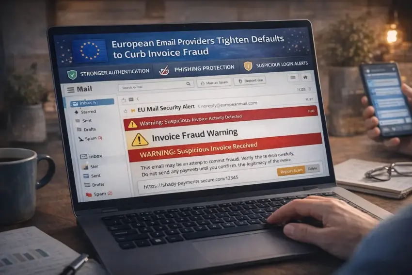 European Email Providers Tighten Defaults to Curb Invoice Fraud