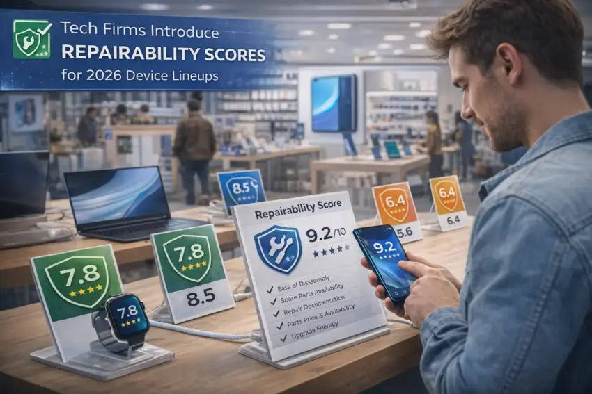 Tech Firms Introduce Repairability Scores for 2026 Device Lineups